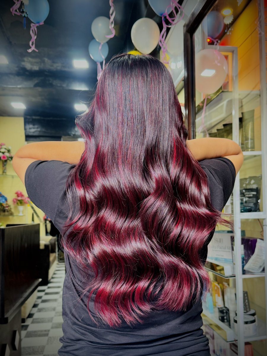 No Blech cherry red hair Colar 🙌🏻👌