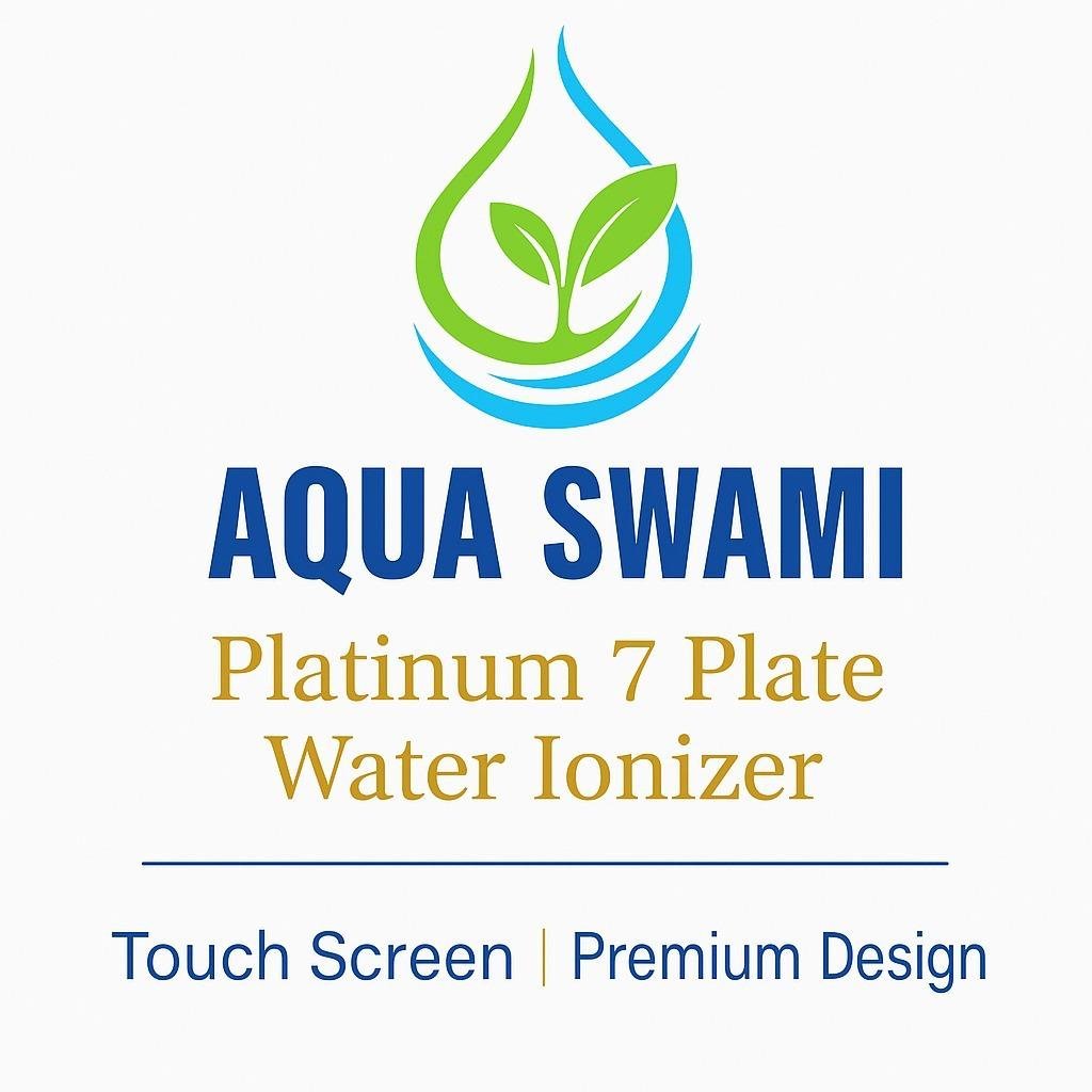 💧 AQUA SWAMI – 7 Plate Platinum Water Ionizer  ✨ Touch Screen Display सह आधुनिक तंत्रज्ञान!  ⚙️ Technical Highlights / तांत्रिक वैशिष्ट्ये:  🔹 Model: AQUA SWAMI – Premium Alkaline Water Ionizer 🔹 Plates: 7 Platinum Coated Titanium Plates 🔹 Display: Smart 