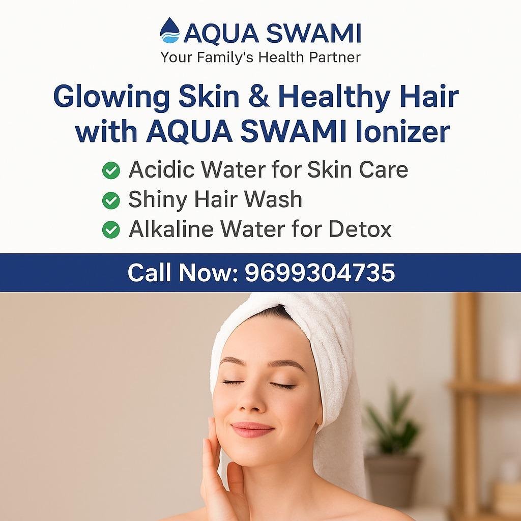 💧 AQUA SWAMI – 7 Plate Platinum Water Ionizer  ✨ Touch Screen Display सह आधुनिक तंत्रज्ञान!  ⚙️ Technical Highlights / तांत्रिक वैशिष्ट्ये:  🔹 Model: AQUA SWAMI – Premium Alkaline Water Ionizer 🔹 Plates: 7 Platinum Coated Titanium Plates 🔹 Display: Smart 