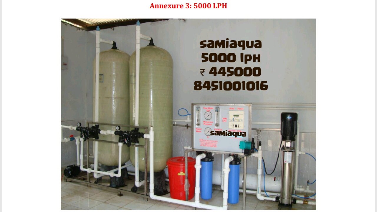 5000 LPH RO PLANT