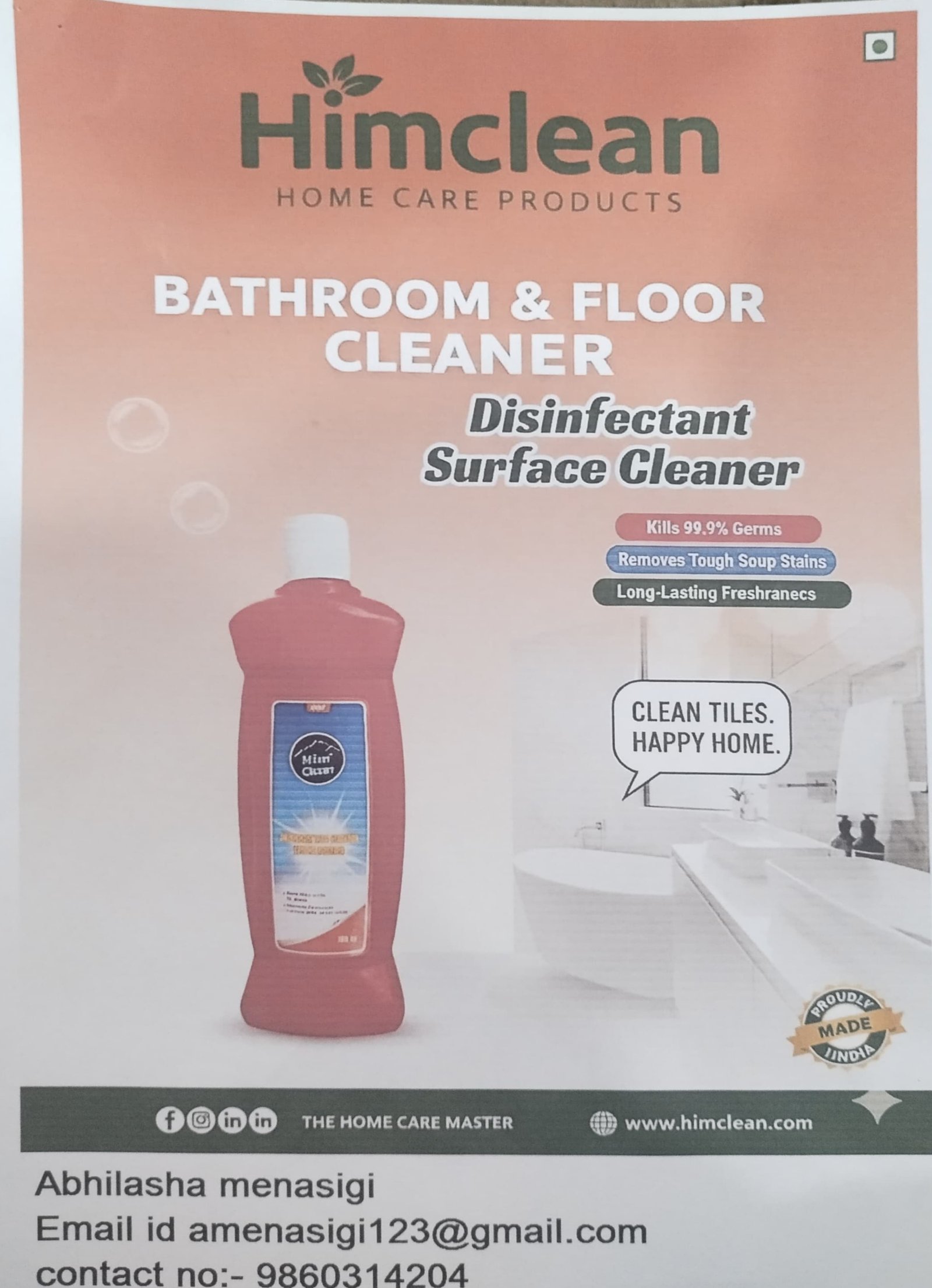 Himclean Bathroom and floor cleaner