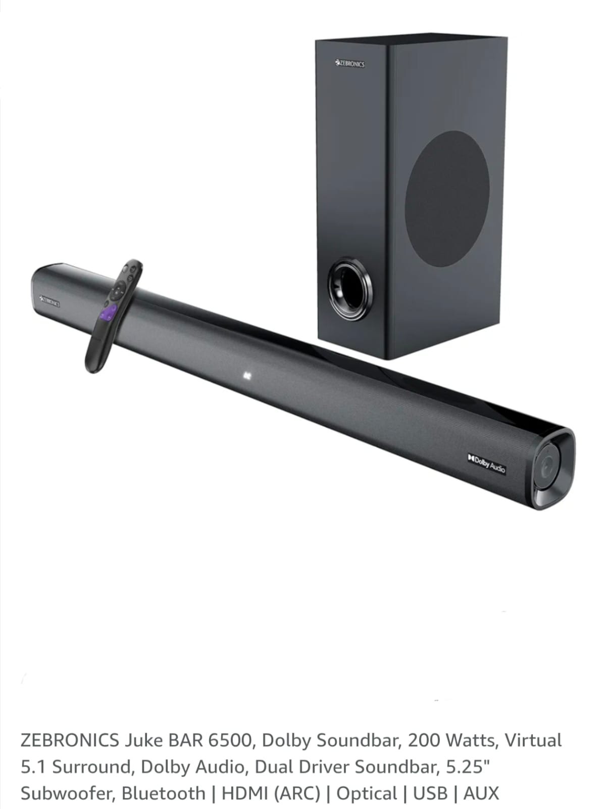 ZEBRONICS 200 WATTS
