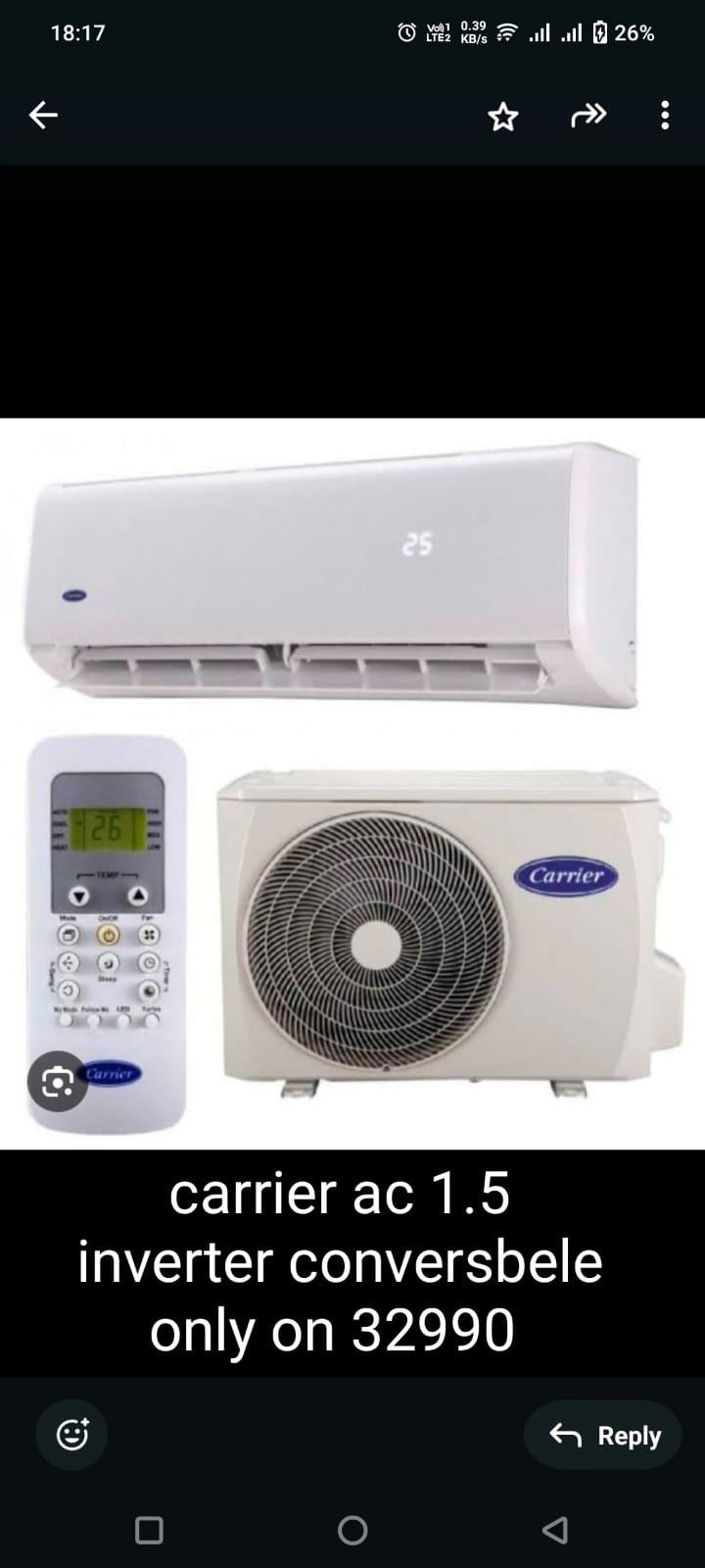 CARRIE SPLIT AC 1.5TN INVERTER