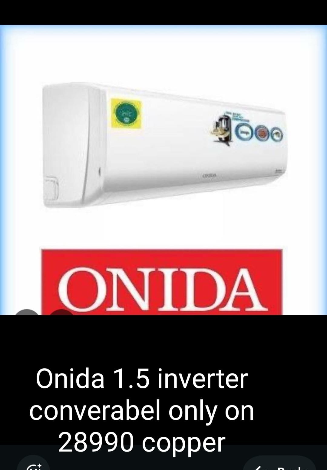 ONIDA SPLIT AC 1.5 INVERTER