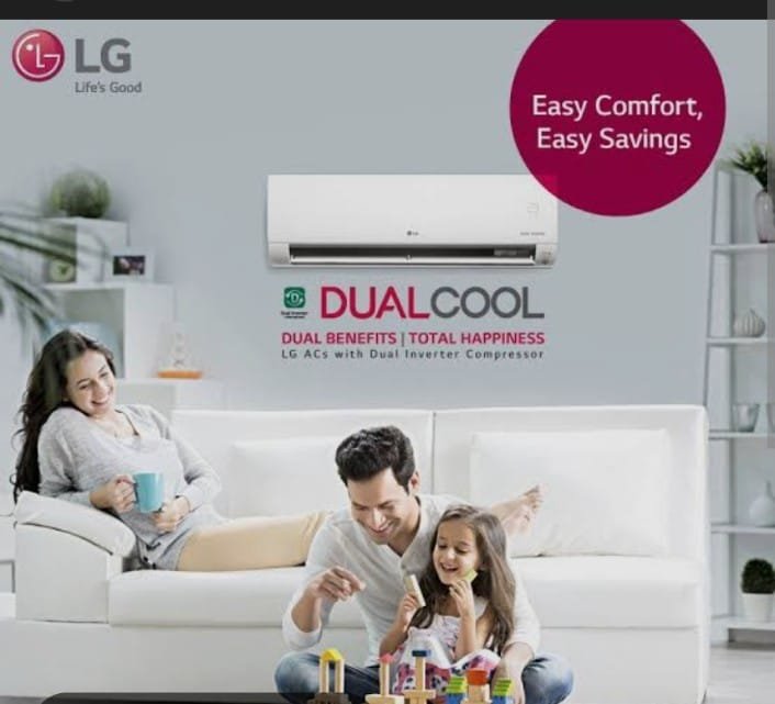 LG SPLIT AC 1.5TN DUAL COOL INVERTER CONVERTABEL
