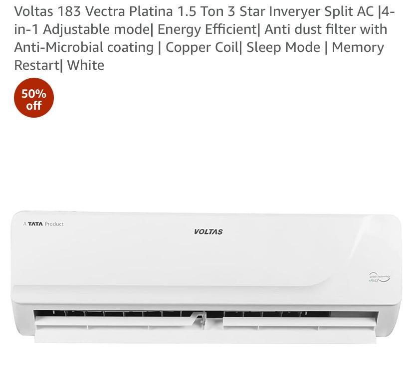 VOLTAS 183 VECTRA ZENITH GOLD 1.5TON 3STR.