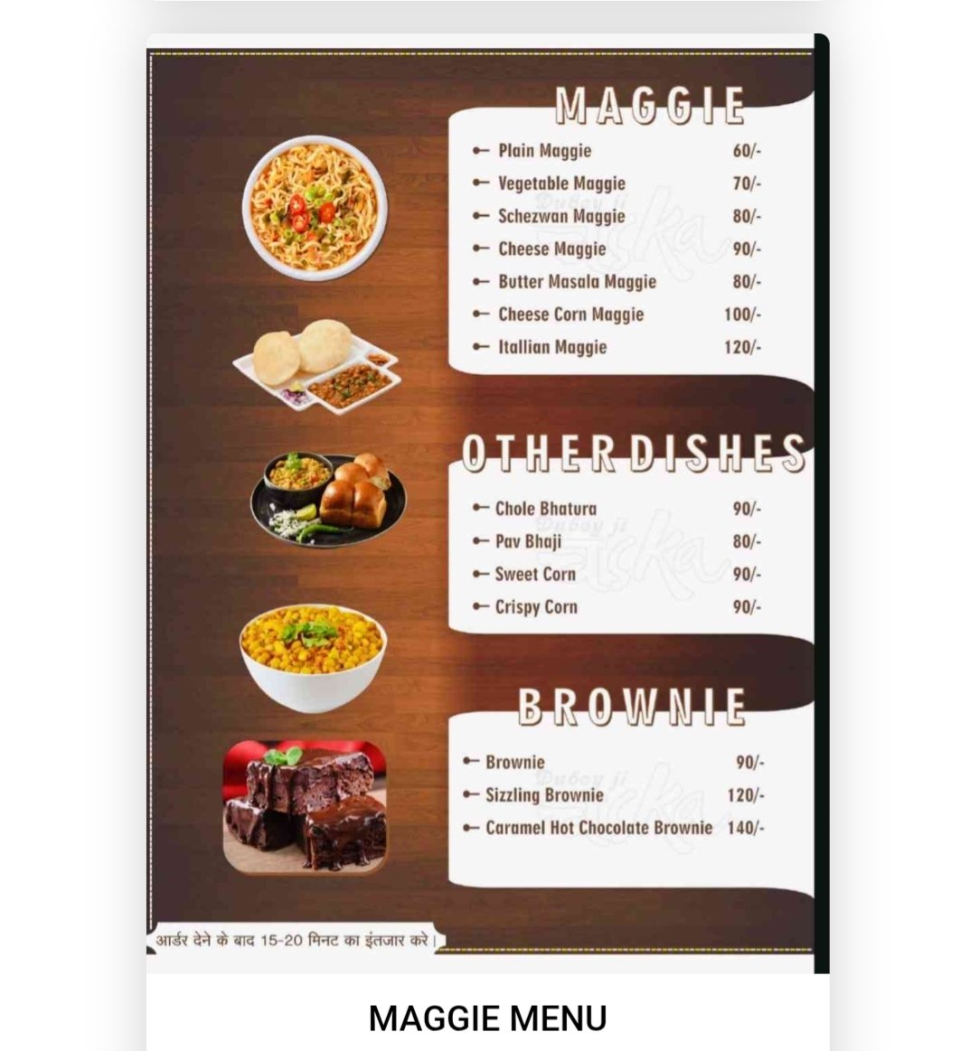 CHASKA MENU SERVICE
