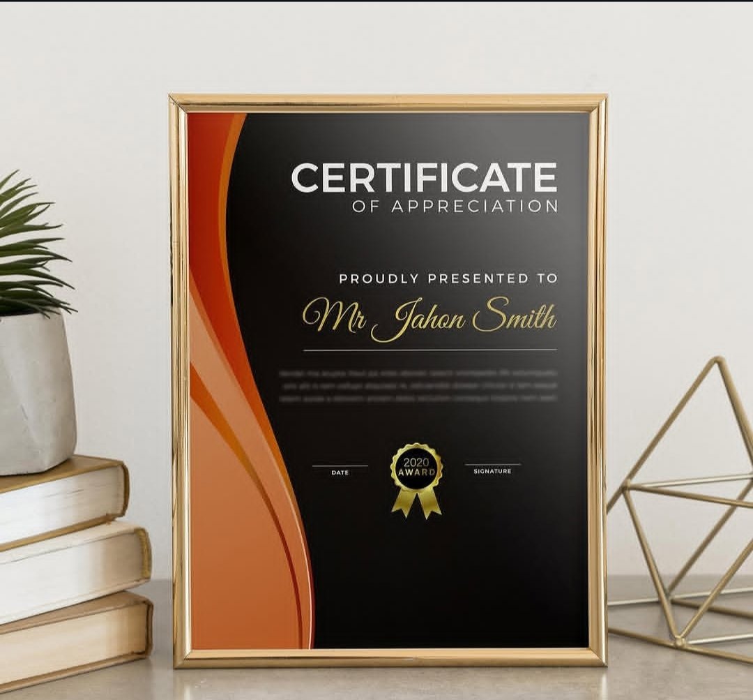 CERTIFICATE DESIGN & PRINTING