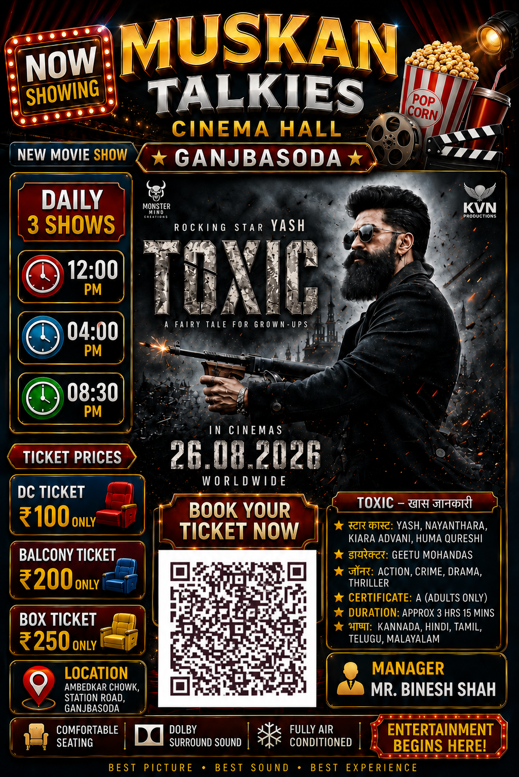 TOXIC MOVIE SHOW TIME